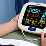 Vital Signs Recording**

Prompt: A nurse meticulously records a patient's vital signs (temperature, pulse, respiration, blood pressure) on an EMR, focusing on the digital display of the equipment and the detailed entries in the electronic chart. Display vital signs on a screen Temperature: 37.5°C, Pulse: 80 bpm, Respiration: 20 breaths/min, BP: 120/80 mmHg

**